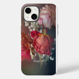 Elegant valentinros torkade rosor Custom iPhone-fo