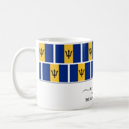 Elegant Välkommen BARBADOS FLAGGA Coffee Mugg