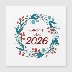 Elegant Välkommen till 2026 - Festive Laurel-anded