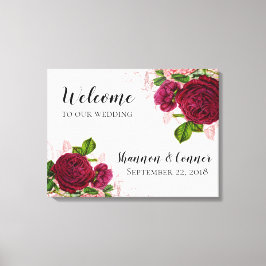 Elegant Välkommen till Bröllop Canvas
