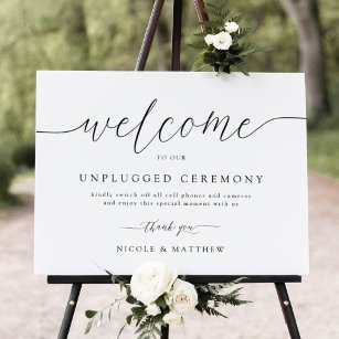 Elegant Välkommen till Ceremonin i Bröllop utan nä Poster