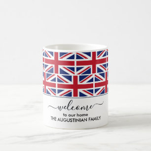 Elegant Välkommen UNION JACK British FLAGGA Kaffemugg