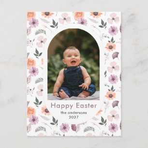 Elegant valvårstid påskblommor familjefoto påsk helg vykort
