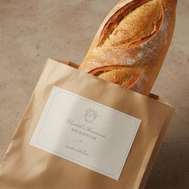 Elegant Vapensköld DIY Homemade Gift-etikett Mat Etiketter (Elegant Crest DIY Homemade Gift Label)