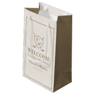 Elegant Vapensköld Monogram Golf Bröllop Välkom