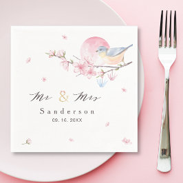 Elegant Vår Blommigt Bröllop Pappersservett