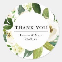 Elegant Vår Blommigt Bröllop Tack