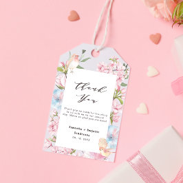 Elegant Vår Blommigt Bröllopsförmån Presentetikett