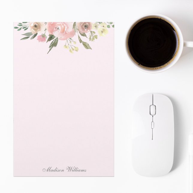 Elegant Vår Blommigt  Peony Bröllop Brevpapper (Skapare uppladdad)