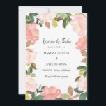 Elegant Vår Blommigt  Rosa Bröllop Spanien Spara Datumet<br><div class="desc">Elegant blommigt bröllop Spanska Spara datumet med meddelandet "Reserva la Fecha" tillsammans med gräns av vattenfärgade tulpaner i en romantisk  rosa och lite grönt. Det här vackra spanska Spara datumet är underbart för vår eller sommar bröllop.</div>
