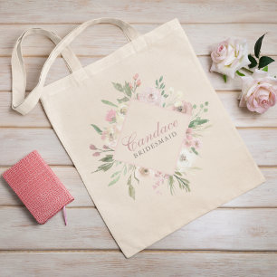 Elegant Vår Blommigt Rosa Peony Bridesmaid Tygkasse