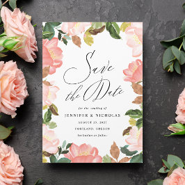 Elegant  Vår Blommigt Spara datum Datumet