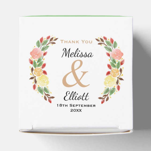 Elegant Vår Blommigt Vattenfärgning Utandning Grän Presentaskar (Överdel)