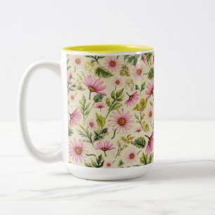 Elegant Vår blommor Två-Tonad Mugg