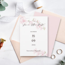 Elegant Vår Flower Bröllop Spara Datumet