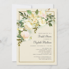 Elegant Vår Grey & Guld Chic Möhippa Inbjudningar