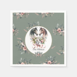 Elegant Vår Horse Bröllop Pappersservett