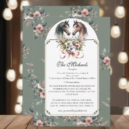 Elegant Vår Horse Bröllop Tilläggskort