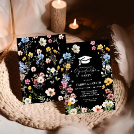 Elegant Vår Wildblomsänggarden Studenten Inbjudningar