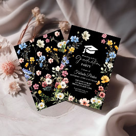 Elegant Vår Wildblomsänggarden Studenten Inbjudningar