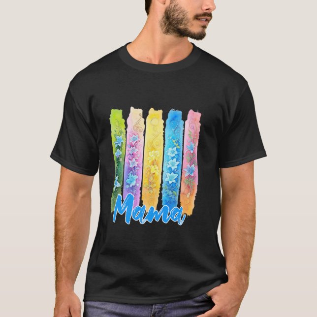Elegant vårblomma Mama-design - En mors dag  T Shirt (Framsida)
