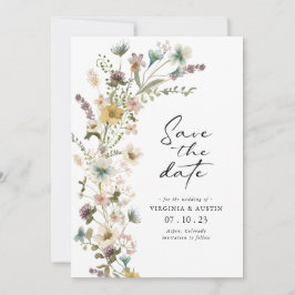 Elegant vårblomma Spara datum-kort Datumet