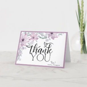 Elegant vårblomsterbröllopsdusch tack kort