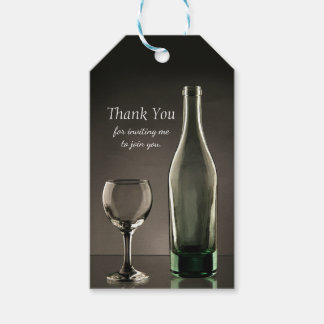 Elegant Värdinna Helgdag Vin Flaska Gift Märkre Presentetikett