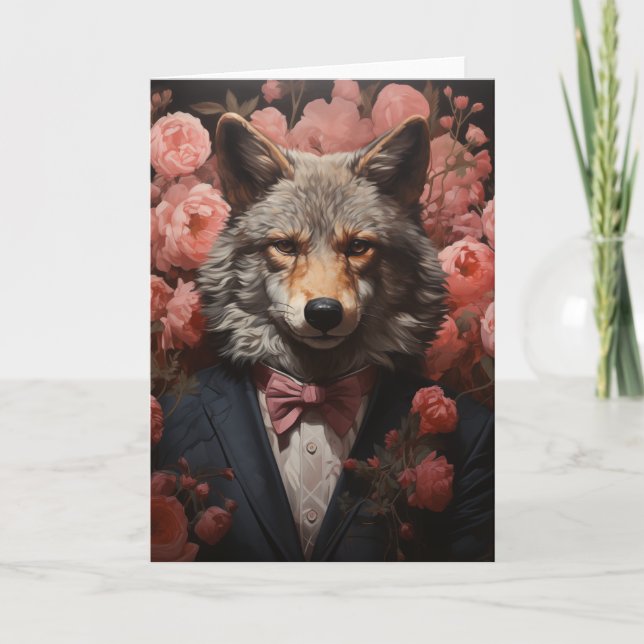 Elegant varg alla tillfällen kort (Framsida)