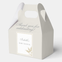 Elegant varm linneväv havre baby shower gavel