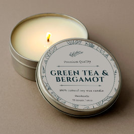 Elegant varm mjölkaktig krämig botanisk ljus runt klistermärke