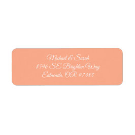 Elegant varm rosaktig persikofärgad returadress etikett