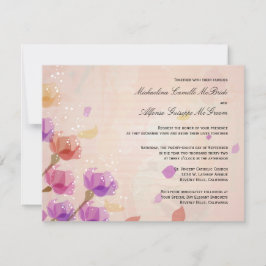 Elegant Vatercolor Tulips Formal bröllopsinbjudan Inbjudningar