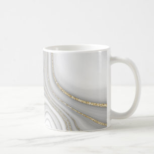 Elegant Vätska guld glitter marmor mönster Kaffemugg