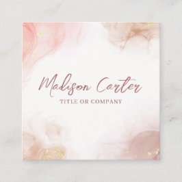 Elegant Vätskefärg alkohol Bläck Fyrkantigt Visitkort