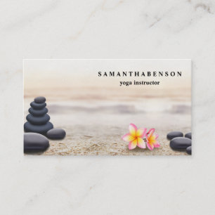Elegant Vatten Färg Logotyp Zen Yoga Healing Heal Visitkort