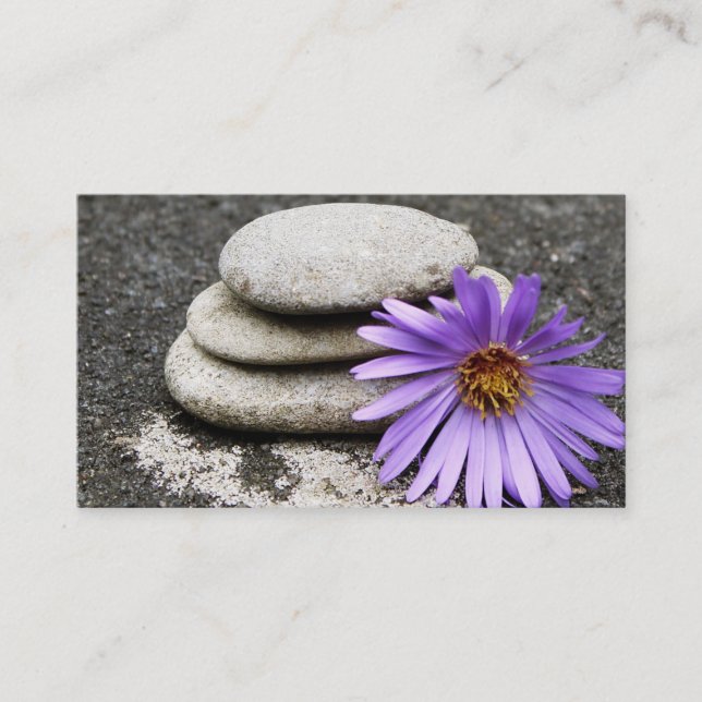 Elegant Vatten Färg Logotyp Zen Yoga Healing Healt Visitkort (Framsida)