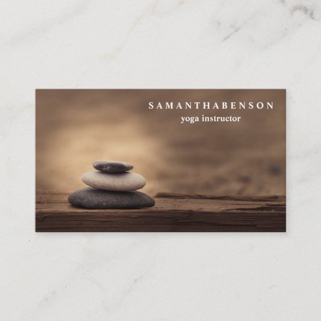 Elegant Vatten Färg Logotyp Zen Yoga Healing Healt Visitkort (Framsida)