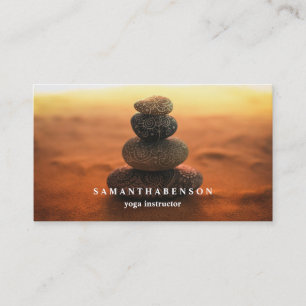 Elegant Vatten Färg Logotyp Zen Yoga Healing Healt Visitkort