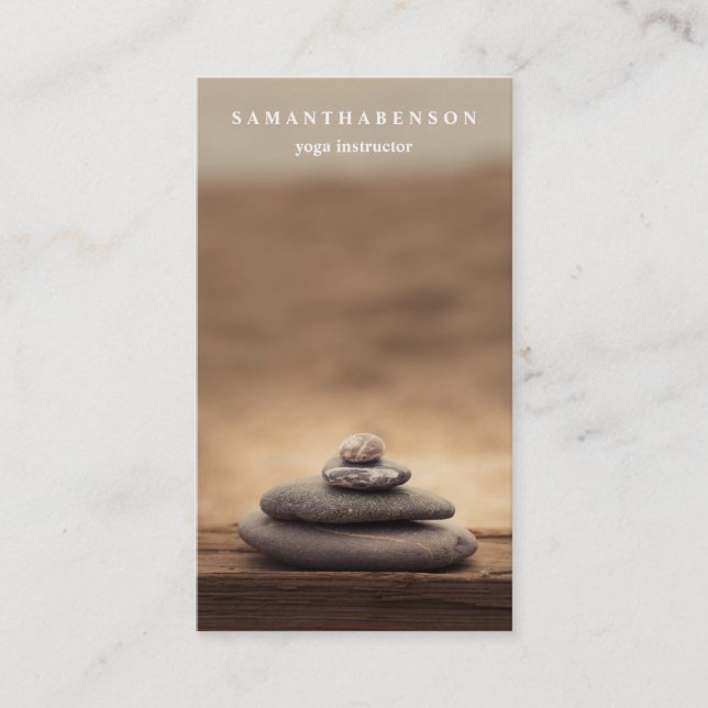 Elegant Vatten Färg Logotyp Zen Yoga Healing Healt Visitkort (Framsida)
