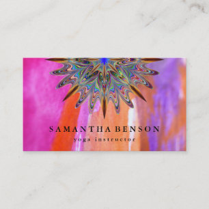 Elegant Vatten Färg Lotus Blomma Logotyp Yoga Visitkort