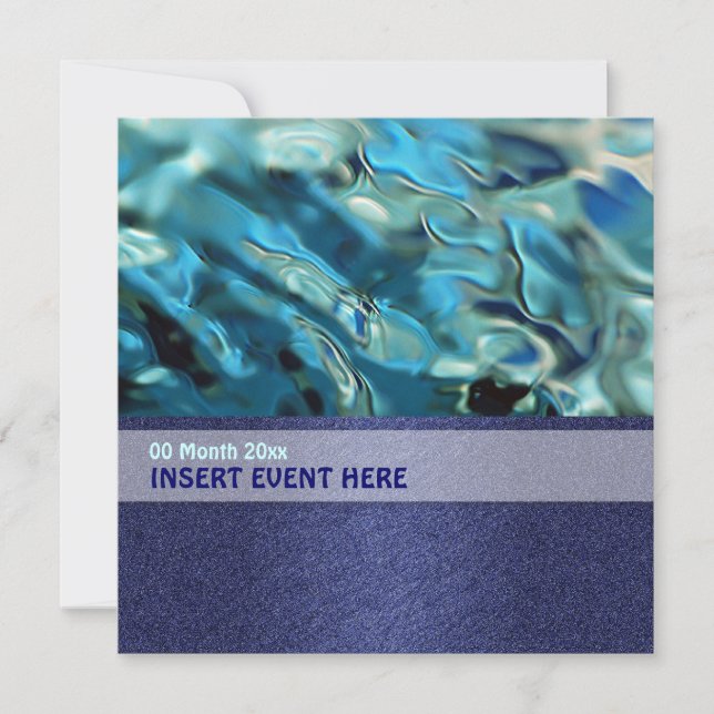 Elegant vatten miljöenergikonferens inbjudningar (Framsida)