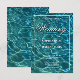Elegant vatten sjö sjödestination Bröllop Inbjudningar