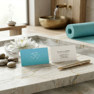 Elegant Vatten släpper typsnittssymbolen YOGA-inst Visitkort
