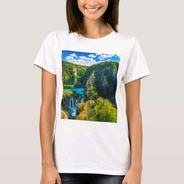 Elegant vattenfall, Kroatien T-shirt (Framsida)