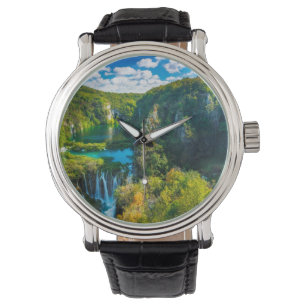 Elegant vattenfallsscen, Kroatien Armbandsur