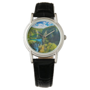Elegant vattenfallsscen, Kroatien Armbandsur