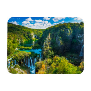 Elegant vattenfallsscen, Kroatien Magnet