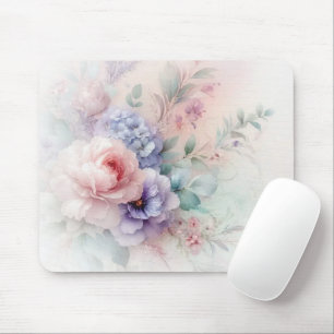 Elegant Vattenfärg Aquarell Blommor Trendigt Musmatta