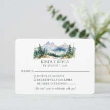 Elegant vattenfärg bergbröllop